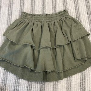 Aerie Weekend Fleece Ruffle Skirt